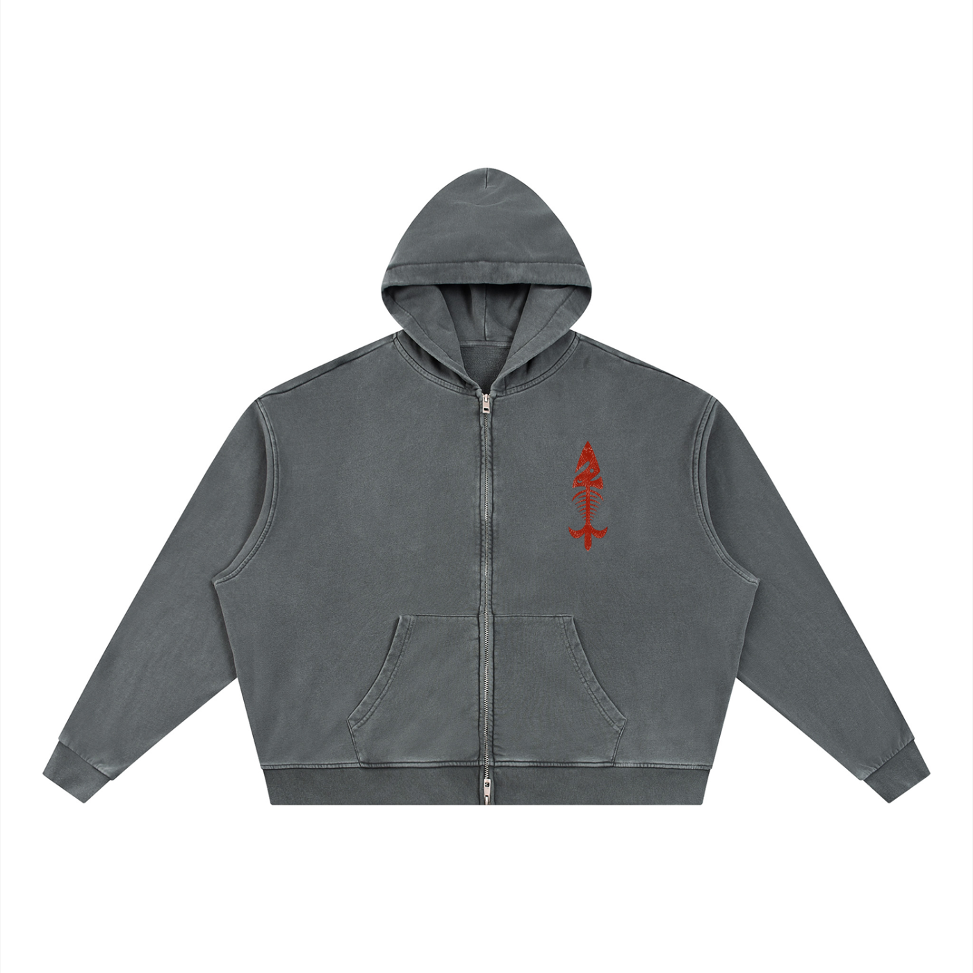Mens Vintage Zip Hoodie
